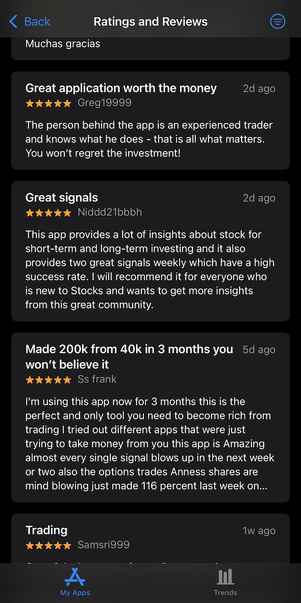 App Store Ratings Reviews 